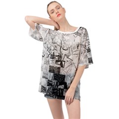 Broken Tree Generative Art Justifyyourlove Oversized Chiffon Top