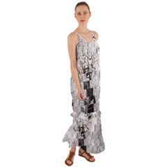 Broken Tree Generative Art Justifyyourlove Cami Maxi Ruffle Chiffon Dress