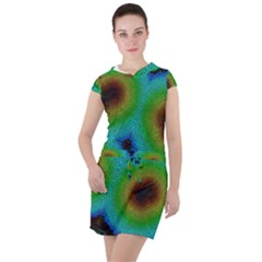 Kaleidoscope Art Unique Design Drawstring Hooded Dress by Wegoenart