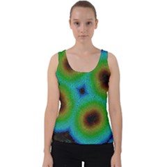 Kaleidoscope Art Unique Design Velvet Tank Top by Wegoenart