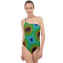 Kaleidoscope Art Unique Design Classic One Shoulder Swimsuit View1