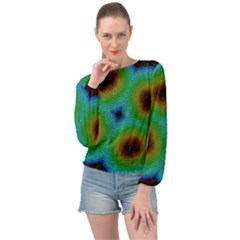 Kaleidoscope Art Unique Design Banded Bottom Chiffon Top by Wegoenart