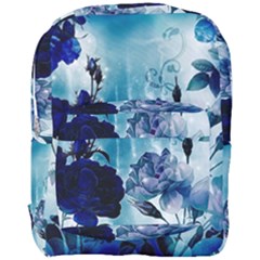 Wonderful Blue Flowers Full Print Backpack by FantasyWorld7