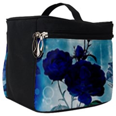 Wonderful Blue Flowers Make Up Travel Bag (big) by FantasyWorld7