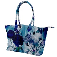 Wonderful Blue Flowers Canvas Shoulder Bag by FantasyWorld7