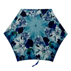 Wonderful Blue Flowers Mini Folding Umbrellas by FantasyWorld7