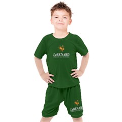 Green & Orange - Larenard Sportswear - By Larenard Studios Kids  Tee And Shorts Set by LaRenard