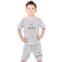 Grey & White - LaRenard Sportswear - by LaRenard Studios Kids  Tee and Shorts Set View1