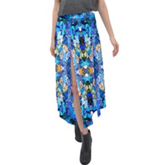 Ml-c6-3 Velour Split Maxi Skirt