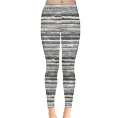 Striped Grunge Print Design Leggings  by dflcprintsclothing