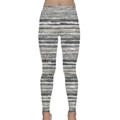 Striped Grunge Print Design Classic Yoga Leggings by dflcprintsclothing