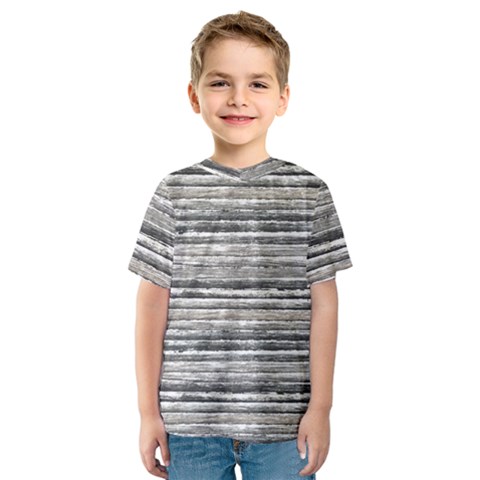 Striped Grunge Print Design Kids  Sport Mesh Tee by dflcprintsclothing