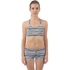 Striped Grunge Print Design Back Web Gym Set by dflcprintsclothing