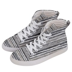 Striped Grunge Print Design Men s Hi-top Skate Sneakers by dflcprintsclothing