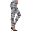 Striped Grunge Print Design Lightweight Velour Leggings View4