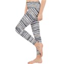 Striped Grunge Print Design Lightweight Velour Classic Yoga Leggings View3