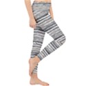 Striped Grunge Print Design Lightweight Velour Classic Yoga Leggings View4