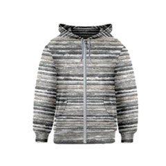 Striped Grunge Print Design Kids  Zipper Hoodie