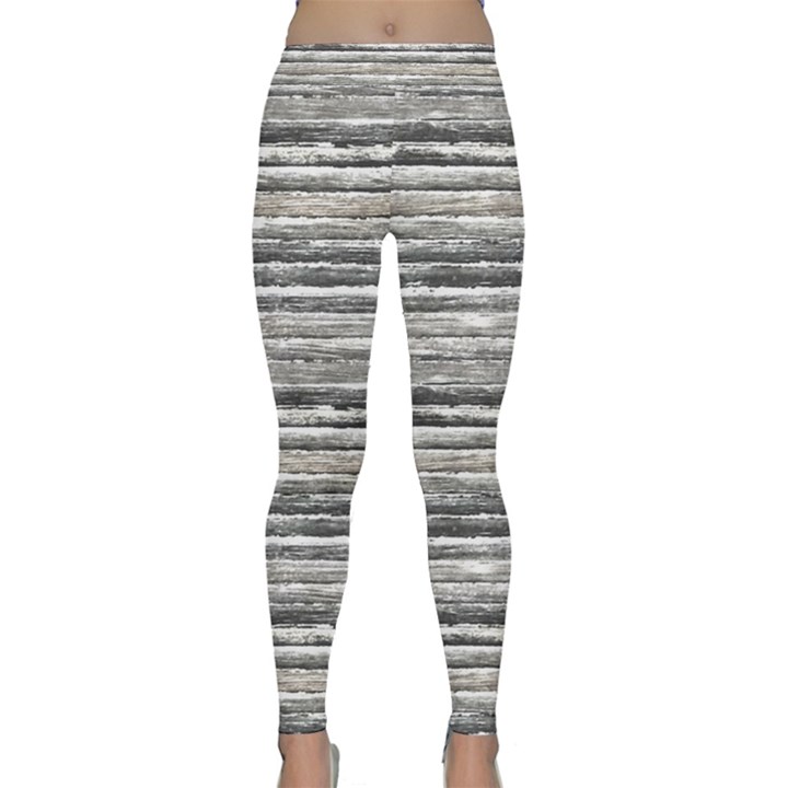 Striped Grunge Print Design Classic Yoga Leggings