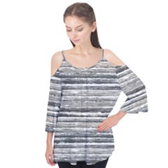 Striped Grunge Print Design Flutter Tees