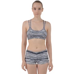 Striped Grunge Print Design Perfect Fit Gym Set