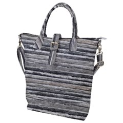 Striped Grunge Print Design Buckle Top Tote Bag by dflcprintsclothing