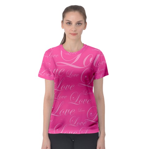 Pinklove Women s Sport Mesh Tee by designsbyamerianna