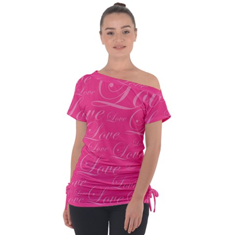 Pinklove Tie-up Tee by designsbyamerianna