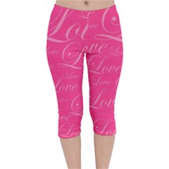 Pinklove Velvet Capri Leggings 