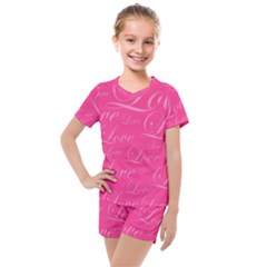 Pinklove Kids  Mesh Tee And Shorts Set