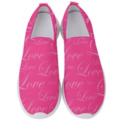 Pinklove Men s Slip On Sneakers by designsbyamerianna