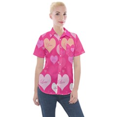 Heartsoflove Women s Short Sleeve Pocket Shirt