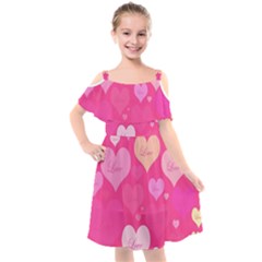 Heartsoflove Kids  Cut Out Shoulders Chiffon Dress