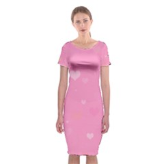 Pinkhearts Classic Short Sleeve Midi Dress by designsbyamerianna