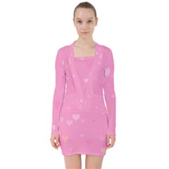 Pinkhearts V-neck Bodycon Long Sleeve Dress