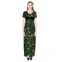 Greencamo Short Sleeve Maxi Dress by designsbyamerianna