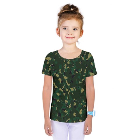 Greencamo Kids  One Piece Tee by designsbyamerianna