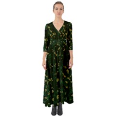 Greencamo Button Up Boho Maxi Dress by designsbyamerianna