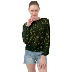 Greencamo Banded Bottom Chiffon Top