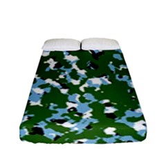 Greencamo1 Fitted Sheet (full/ Double Size) by designsbyamerianna