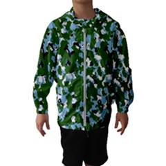 Greencamo1 Kids  Hooded Windbreaker by designsbyamerianna