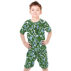 Greencamo1 Kids  Tee And Shorts Set by designsbyamerianna