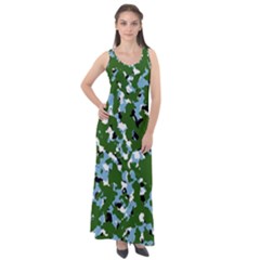 Greencamo1 Sleeveless Velour Maxi Dress by designsbyamerianna