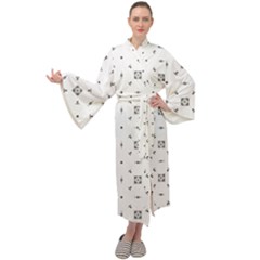 Bw Pattern Iii Maxi Tie Front Velour Kimono