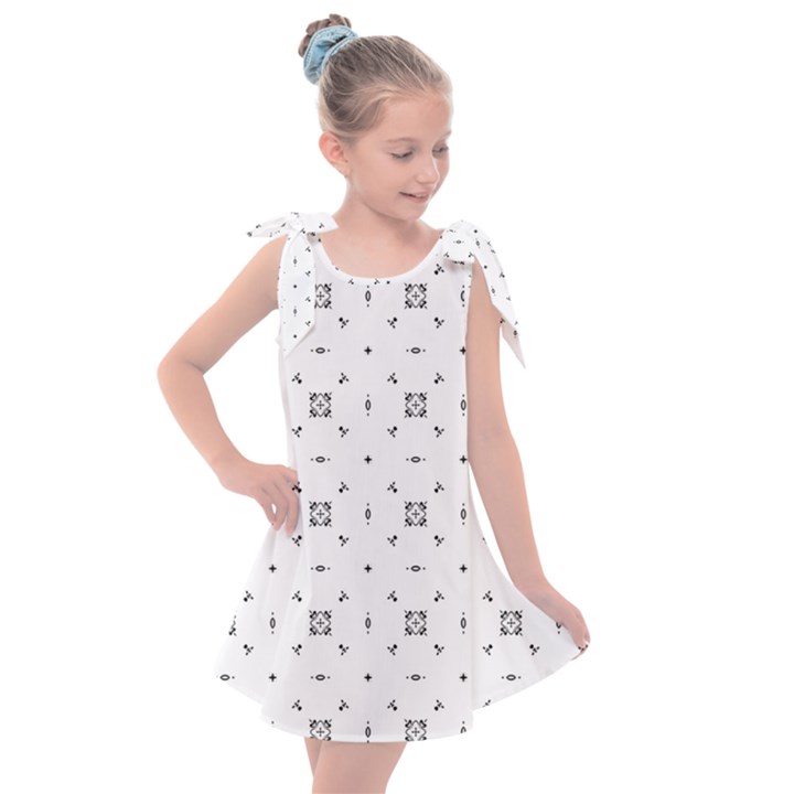 Bw Pattern Iii Kids  Tie Up Tunic Dress