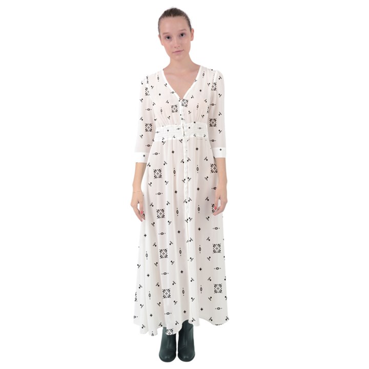 Bw Pattern Iii Button Up Maxi Dress