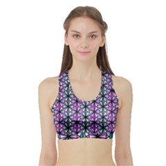 Triangle Seamless Sports Bra With Border by Mariart