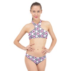 Patterns Seamlessly Texture High Neck Bikini Set by Bajindul