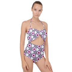 Patterns Seamlessly Texture Scallop Top Cut Out Swimsuit by Bajindul