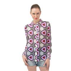 Patterns Seamlessly Texture Long Sleeve Chiffon Shirt